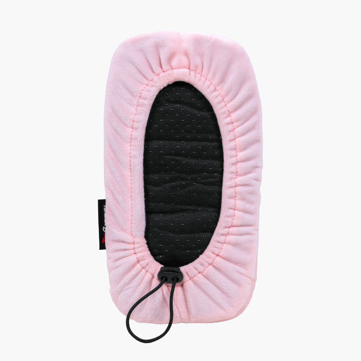 Arozzi Europe Memory Foam Armrest Pads—soft pink/black covers with elastic edge and drawstring.