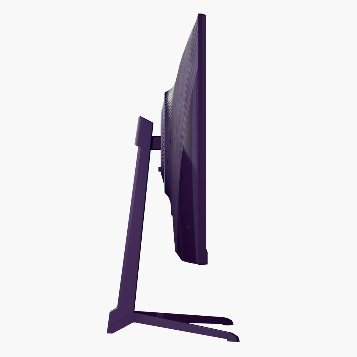 Side view of Arozzi Europe Nova 24″ IPS 200Hz Gaming Monitor on stand, white background.