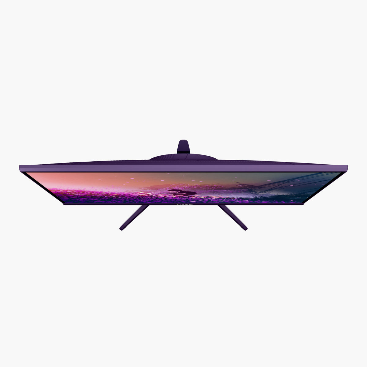 Arozzi Europe Nova 24” IPS 200Hz gaming monitor with vibrant display, viewed from above.