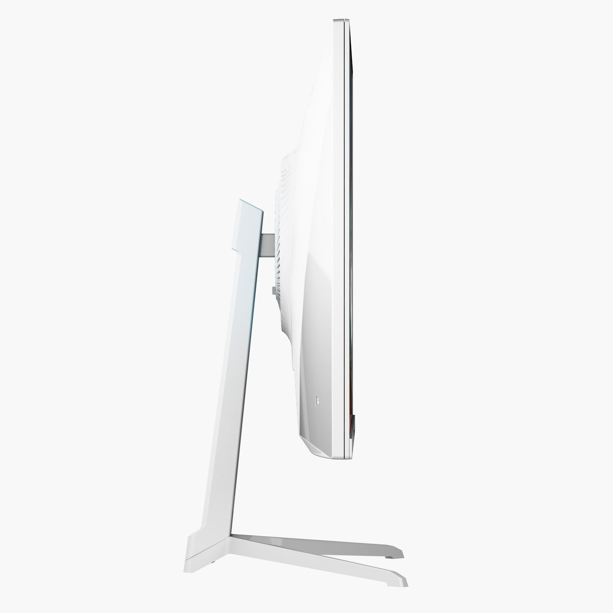 Side of Arozzi Europe Nova 25″ E-sport IPS 400Hz monitor, 1ms, white, on white background.