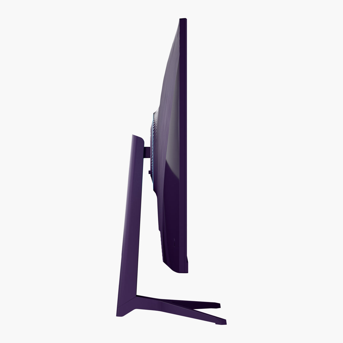 Arozzi Europe Nova 32″ IPS 180Hz gaming monitor side view on stand, plain white background.