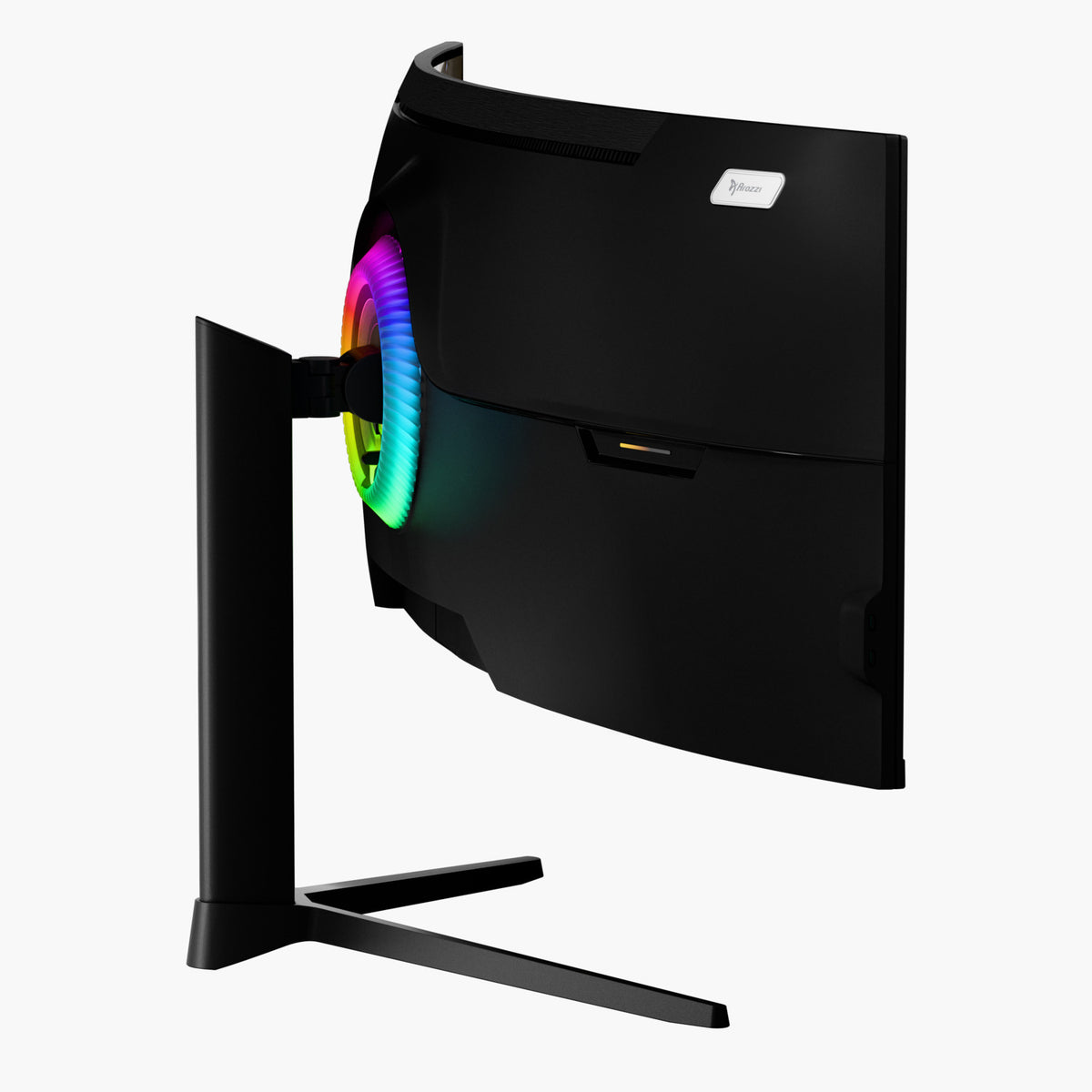 Arozzi Europe Nova 49″ Curved VA 165Hz ultrawide gaming monitor with RGB and wide base.