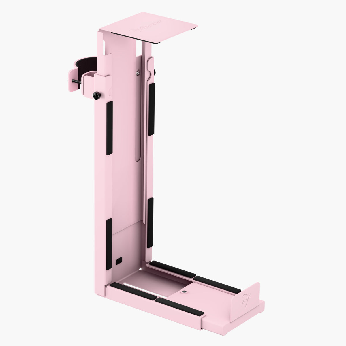Arozzi Europe Arena PC Mount: pink, wall-mountable, adjustable—ideal for your gaming console.