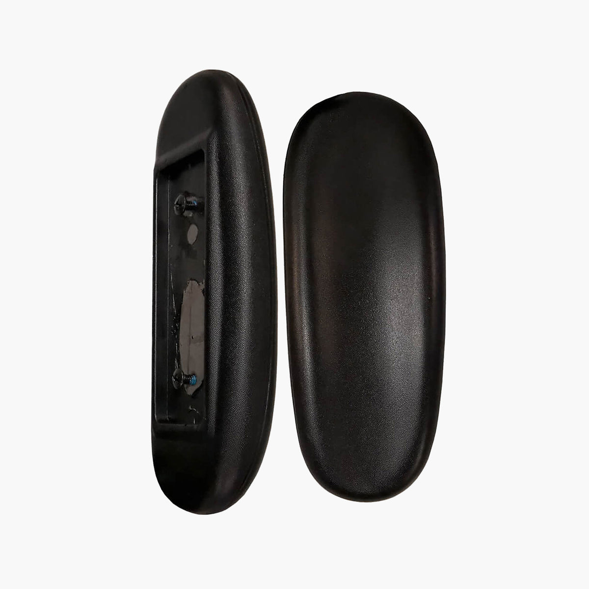 Arozzi Europe Armrest Pads, left & right, for 2D armrests; underside shows mounting holes.