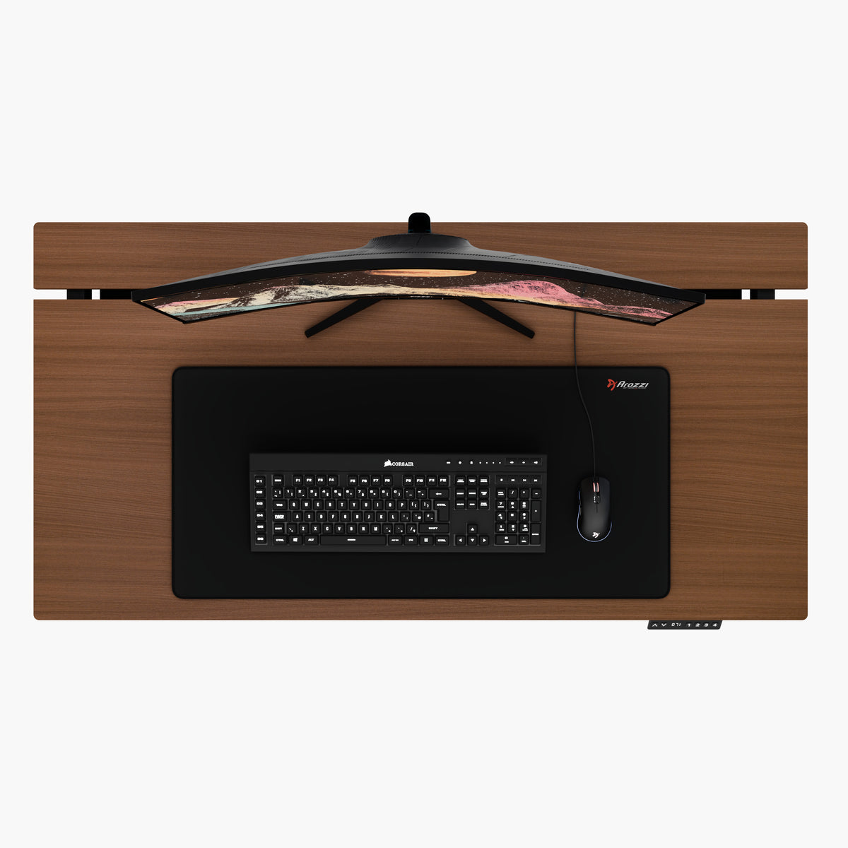 Arozzi Europe Zona Mousepad - Extra Large: anti-slip, perfect with monitor, keyboard, and mouse.