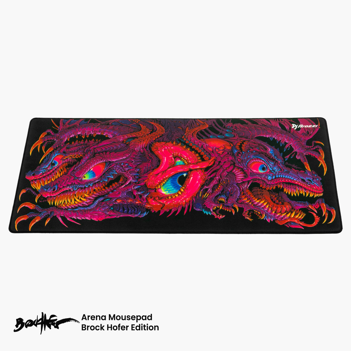 Zona Mousepad - Extra Large by Arozzi Europe: vibrant, anti-slip with Brock Hofer dragon design.