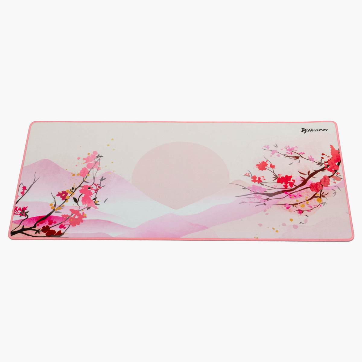 Arozzi Europe Zona Mousepad - Extra Large, pink, cherry blossoms, anti-slip, stable and stylish.