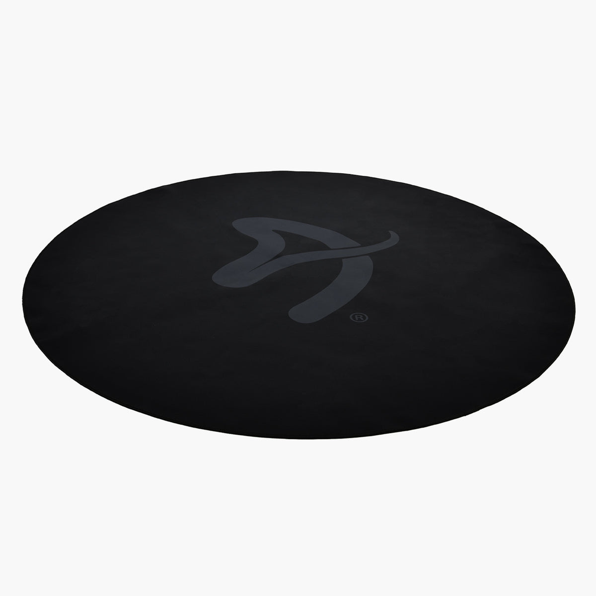 Zona Round Floor Pad by Arozzi Europe—stylish black rug for office floor protection.