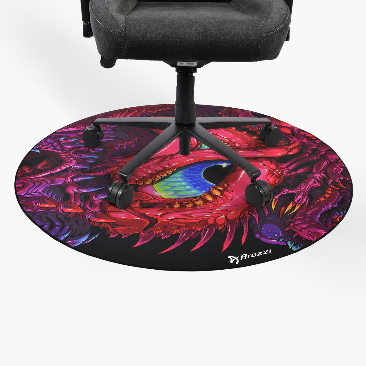 Zona Round Floor Pad by Arozzi Europe adds style and floor protection to your unique office setup.