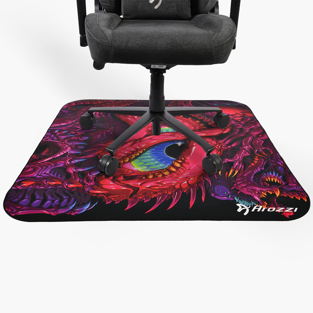 Arozzi Europe Zona Square Floor Pad: vivid dragon eye design—protects your office floor.