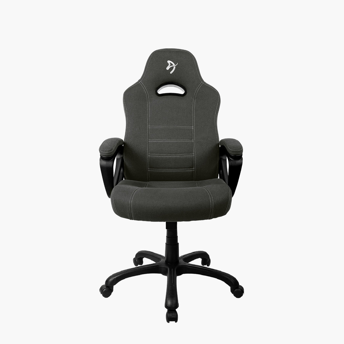 Enzo Woven Fabric chair by Arozzi Europe with armrests and five-wheel base.