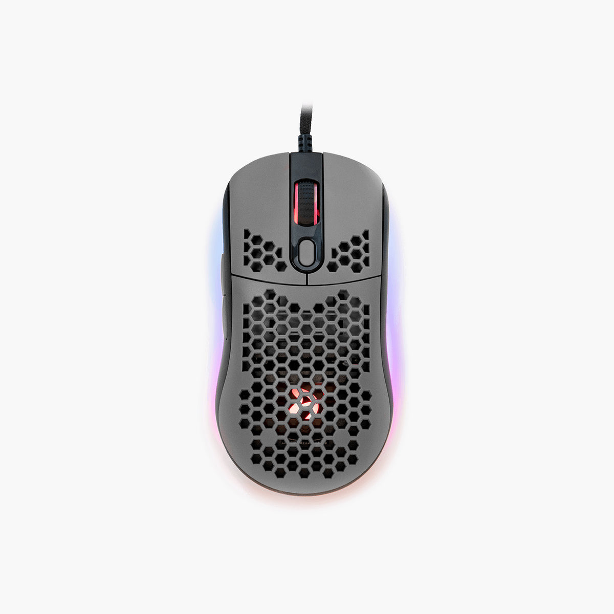 Arozzi Europe Favo Ultra Light Gaming Mouse with honeycomb shell, RGB, and Pixart 3389 sensor.