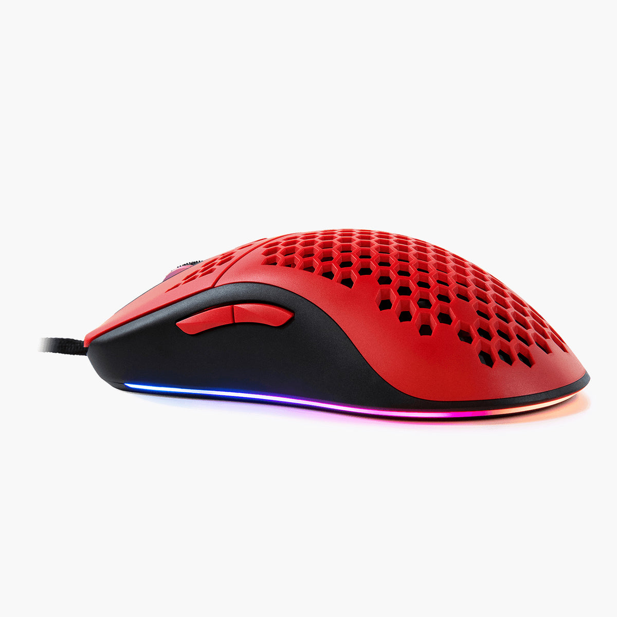 Arozzi Europe Favo Ultra Light Gaming Mouse with RGB and Pixart 3389 sensor, honeycomb shell.