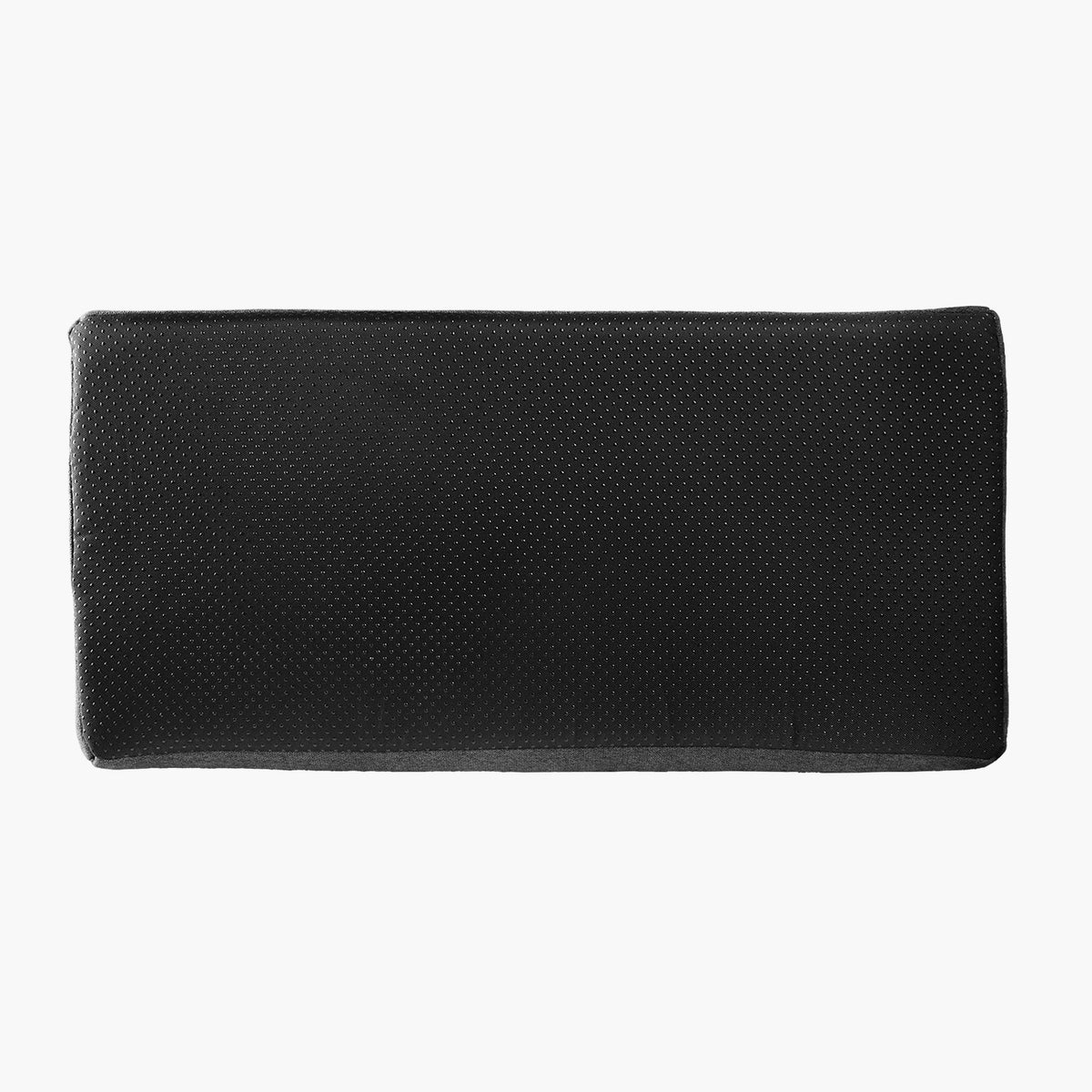 Arozzi Europe rectangular black memory foam Footrest with textured surface on white background.