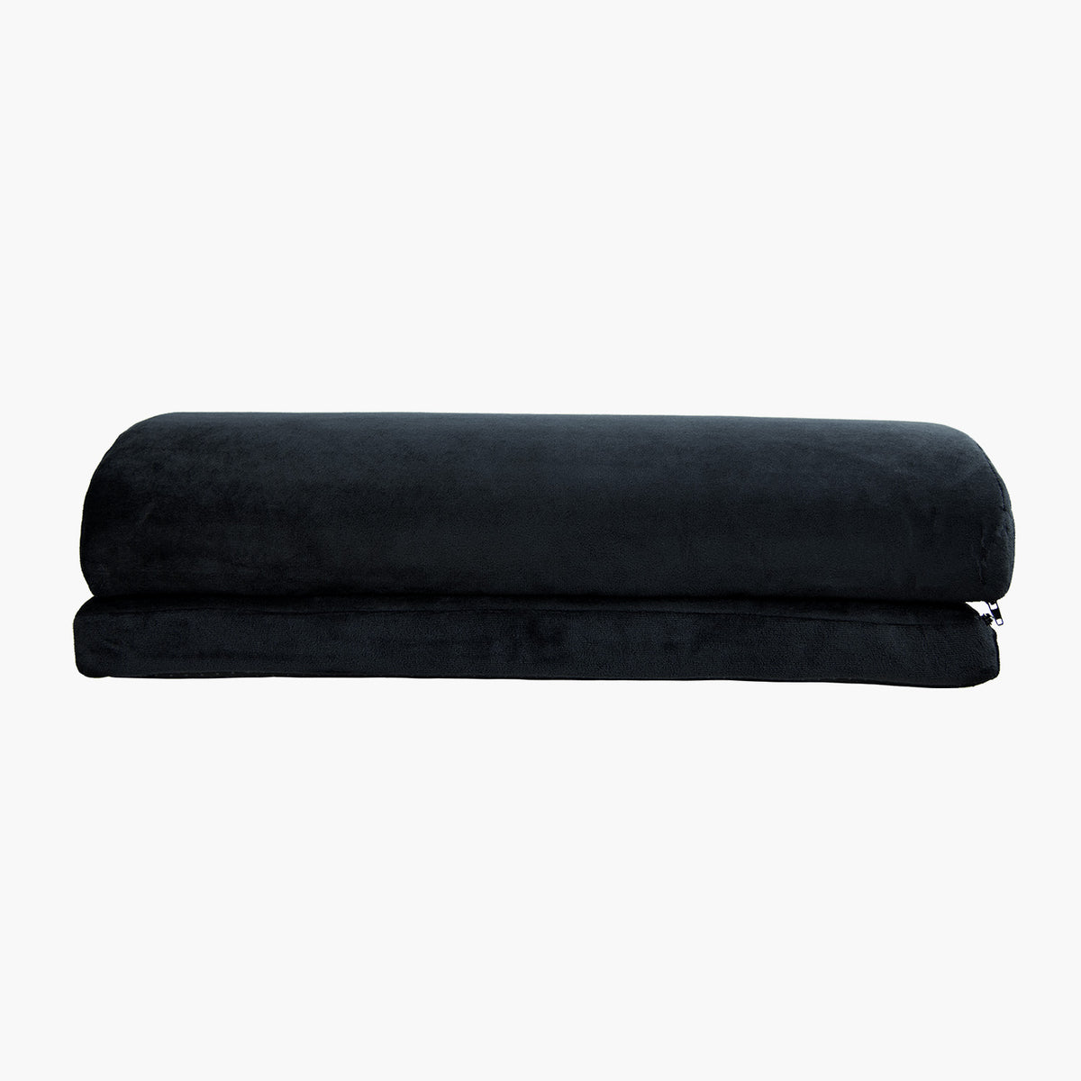 Arozzi Europe Footrest: folded black memory foam blanket on white background.