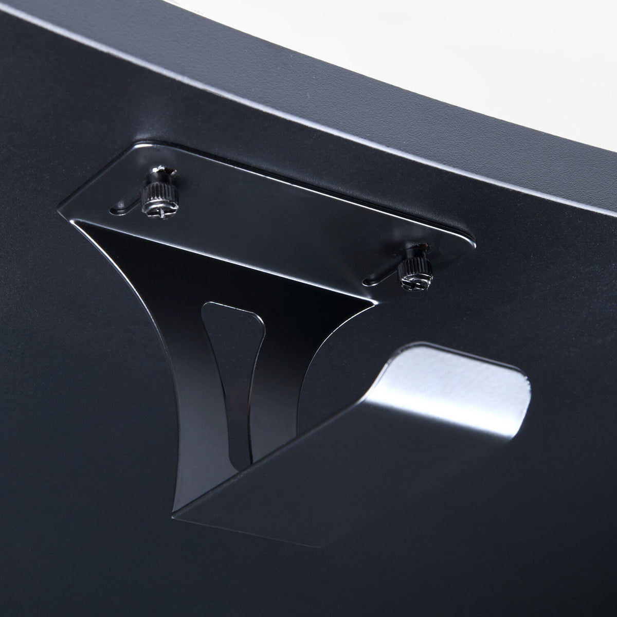 Arozzi Europe Headset Hanger: black metal bracket with screws, perfect desk accessory.