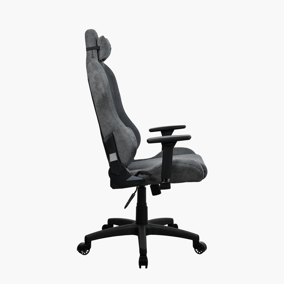 Arozzi Europe Torretta Soft Fabric chair, gray, ergonomic with lumbar support, arms, headrest.