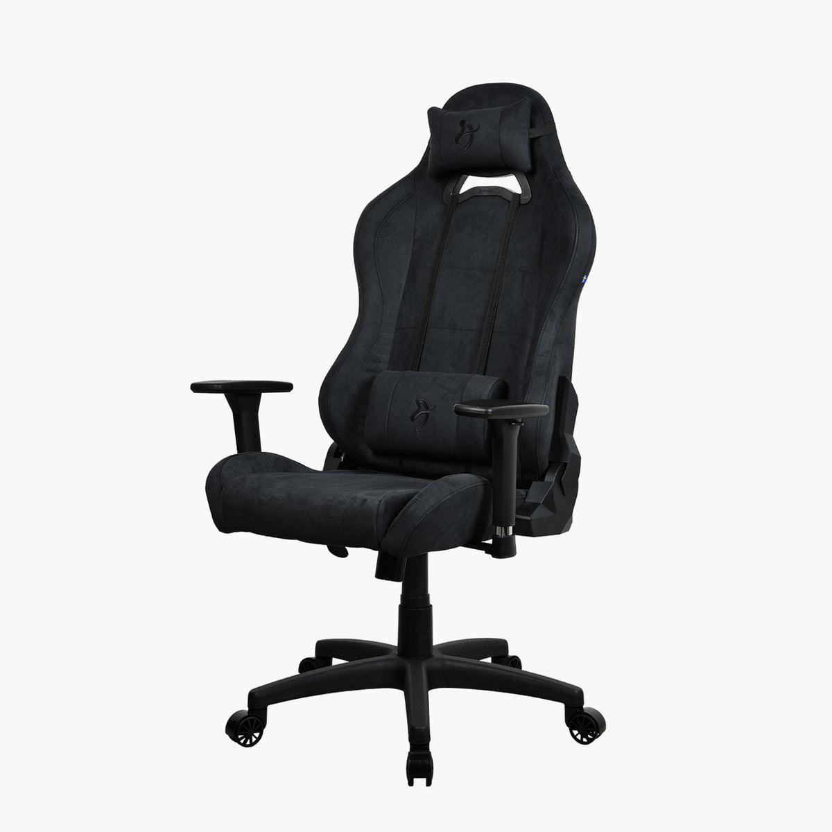 Arozzi Europe Torretta Supersoft: ergonomic black chair, adj. armrests/headrest, wheeled base.