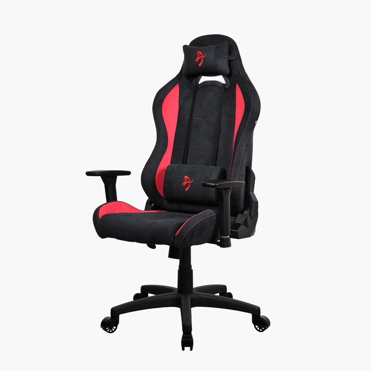 Arozzi Europe Torretta Supersoft: black/red ergonomic chair with armrests & lumbar support.