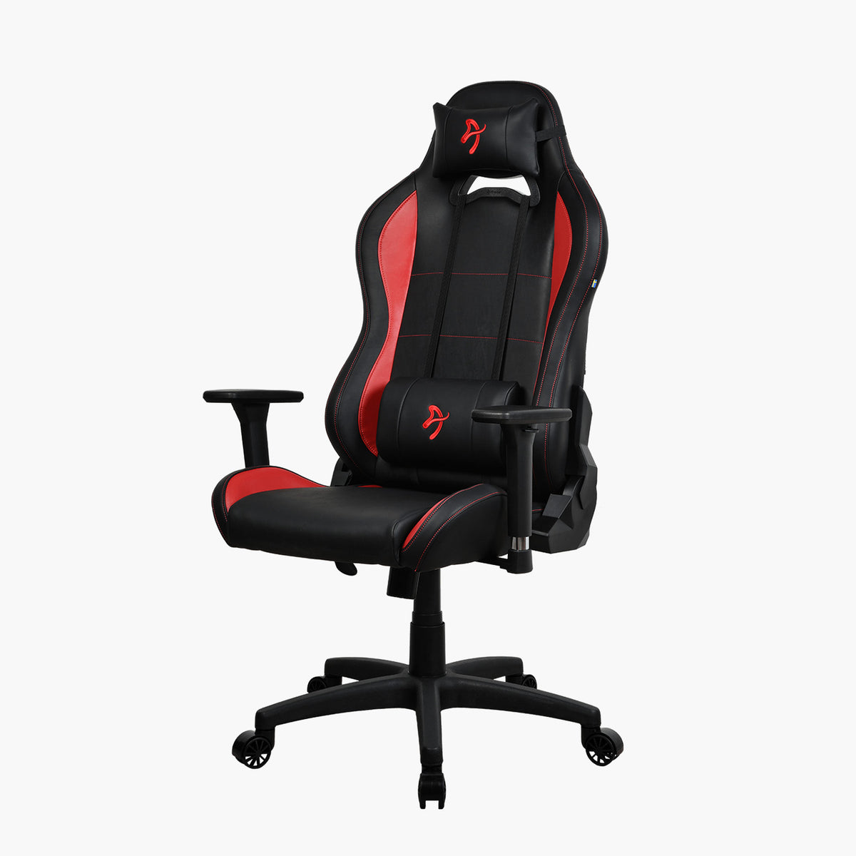 Arozzi Europe Torretta SoftPU: black/red ergonomic chair, headrest, arms, lumbar support.