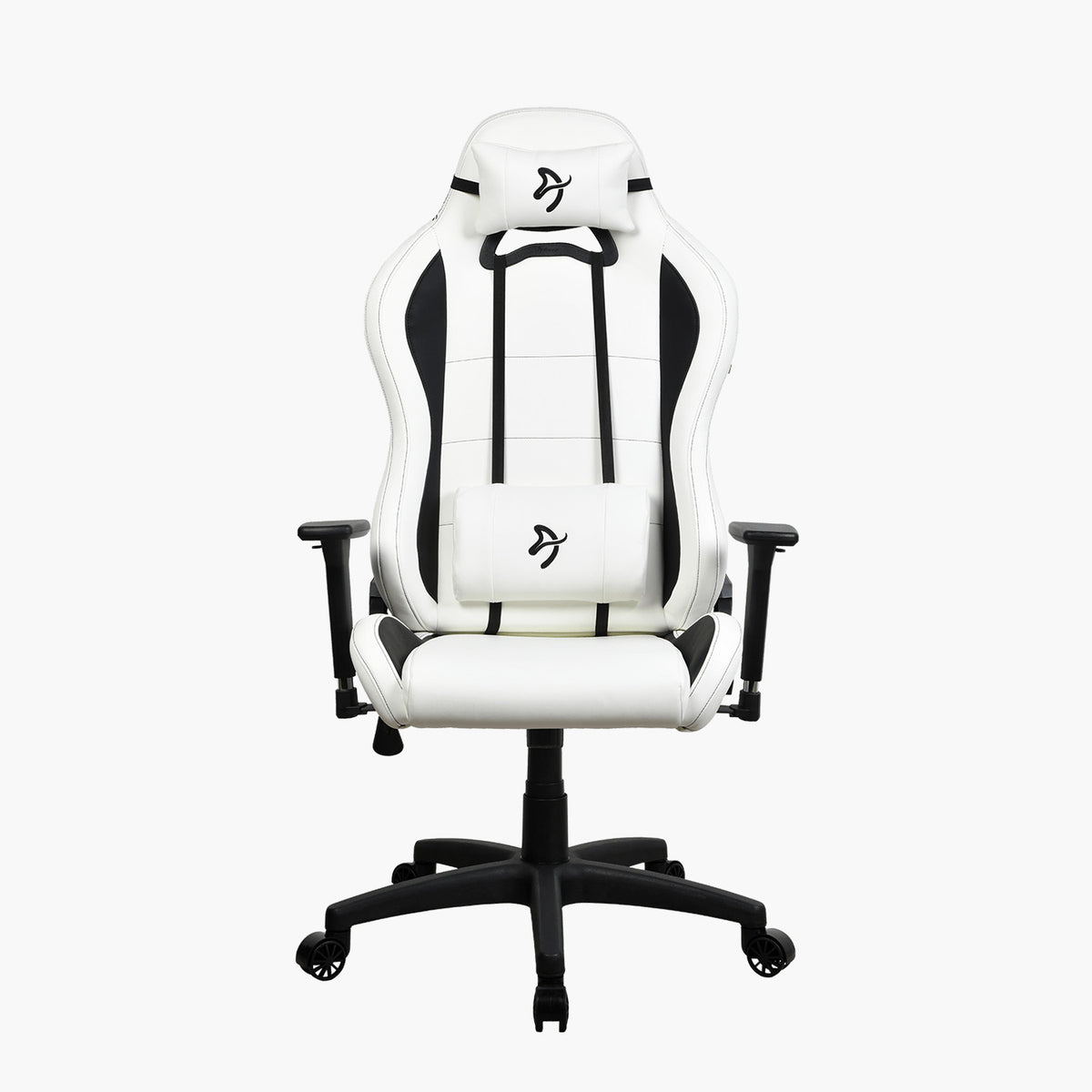 Arozzi Europe Torretta SoftPU: black & white ergonomic chair, adj. armrests, lumbar support.