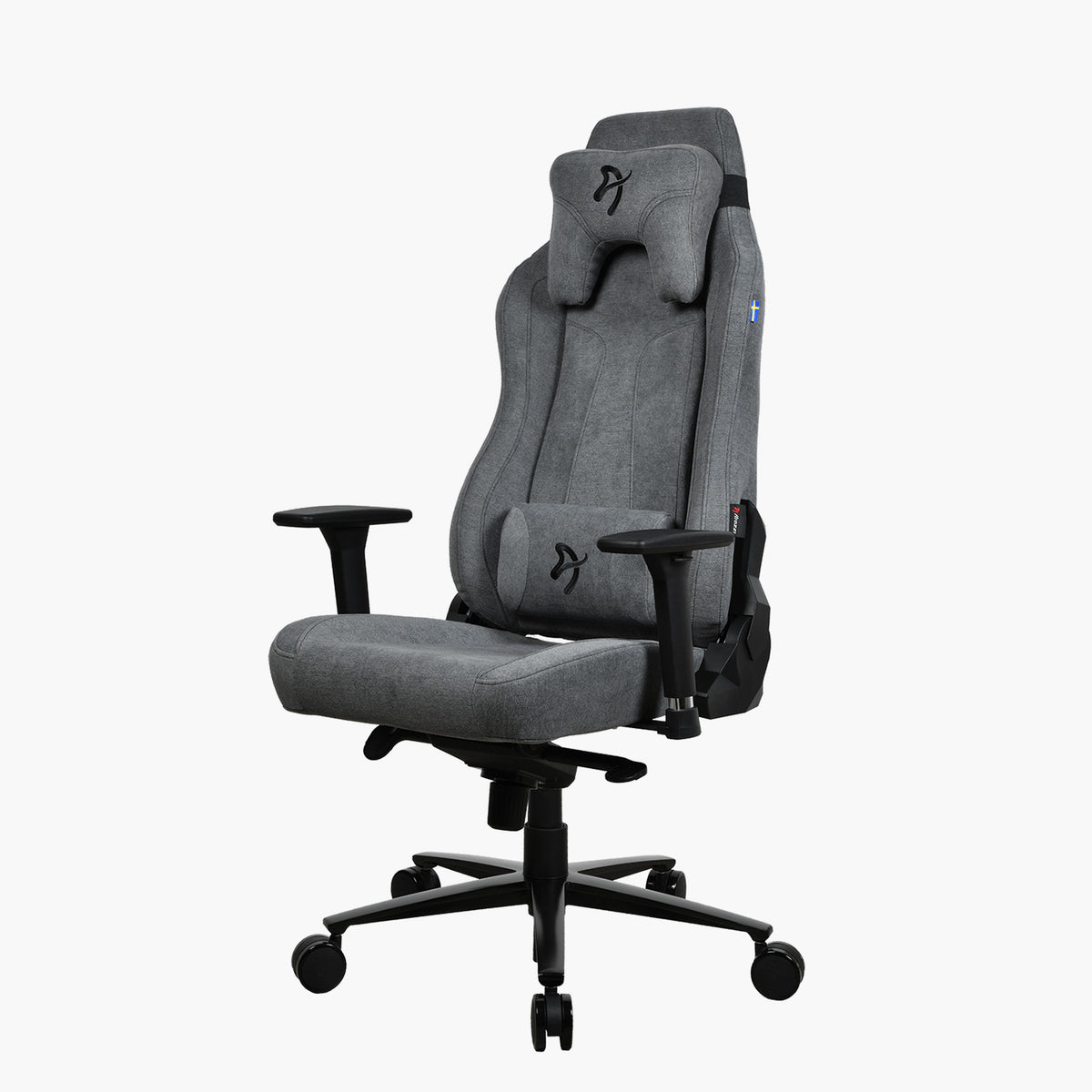 Arozzi Europe Vernazza Soft Fabric gaming chair with lumbar, headrest & adjustable armrests.