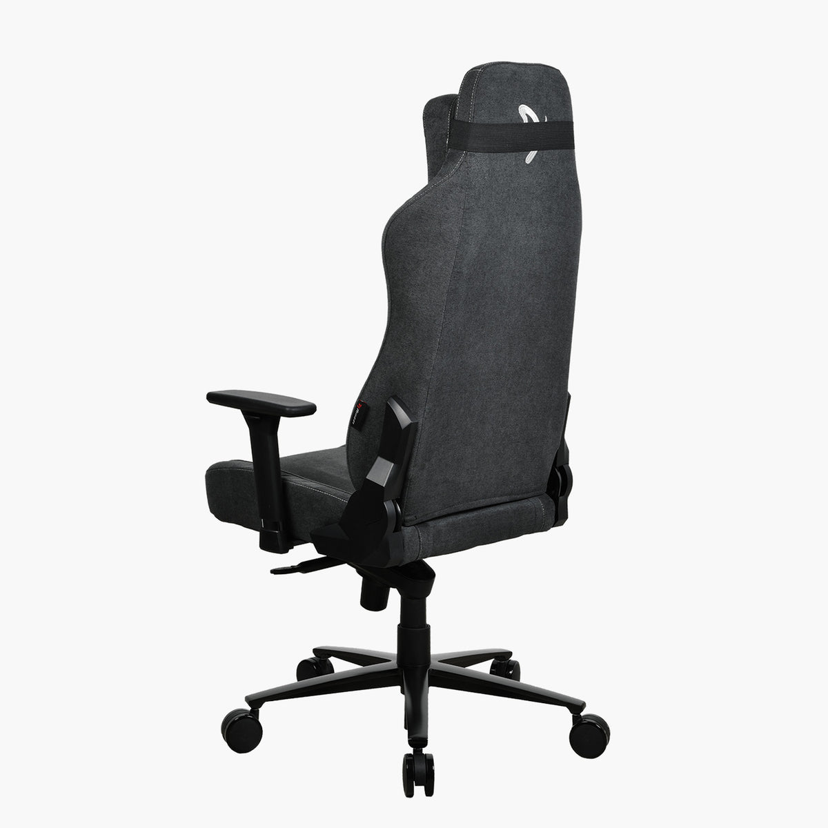 Arozzi Europe Vernazza Soft Fabric chair: gray, ergonomic, high back, armrests, five wheels.