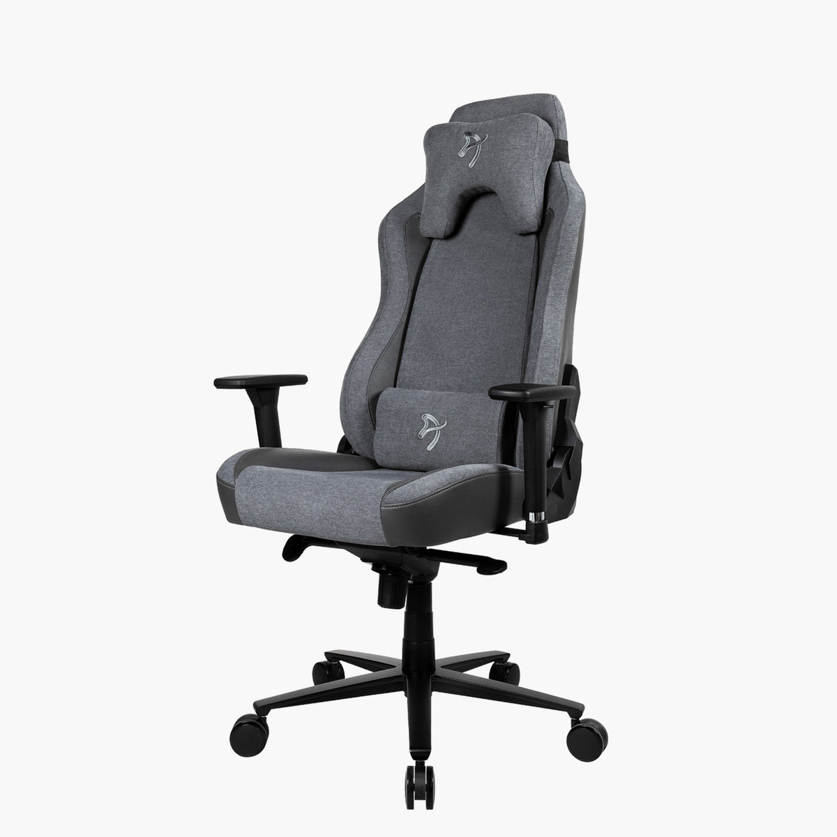 Arozzi Europe Vernazza Vento: gray ergonomic gaming chair with headrest & lumbar support.