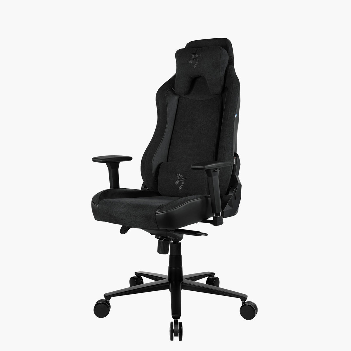 Arozzi Europe Vernazza Vento: black ergonomic gaming chair with headrest and armrests.