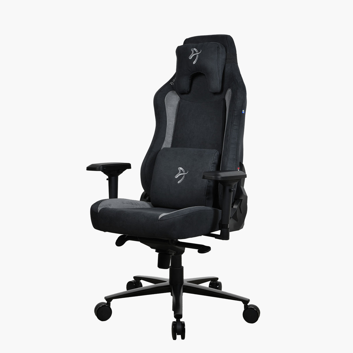 Arozzi Europe Vernazza Supersoft chair with adjustable armrests, headrest, and wheeled base.