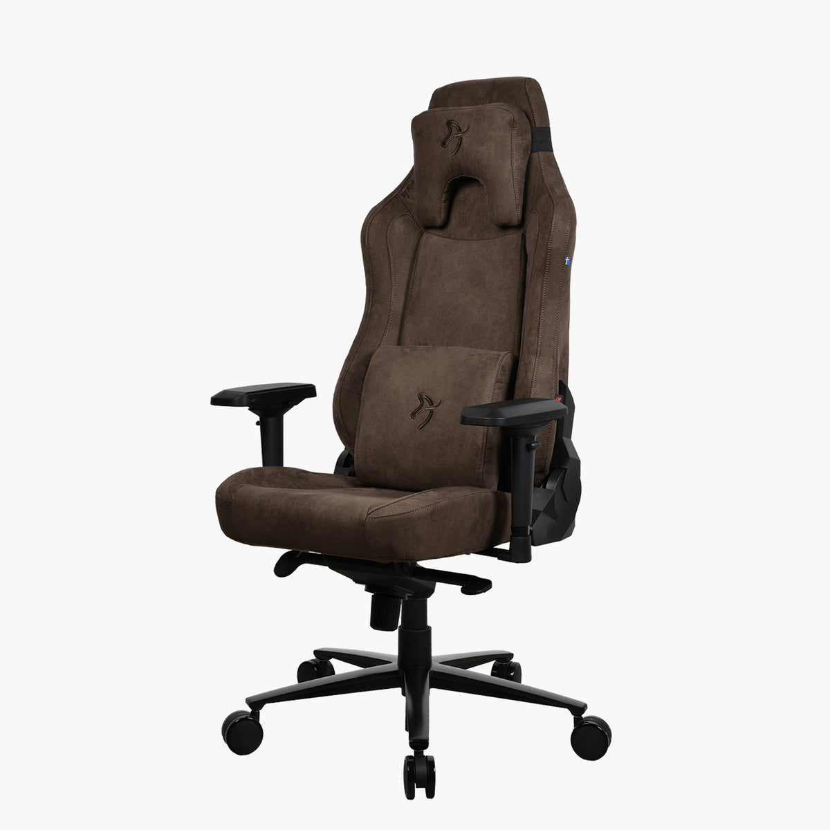 Arozzi Europe Vernazza Supersoft: brown, breathable chair with adjustable arms, headrest, wheels.