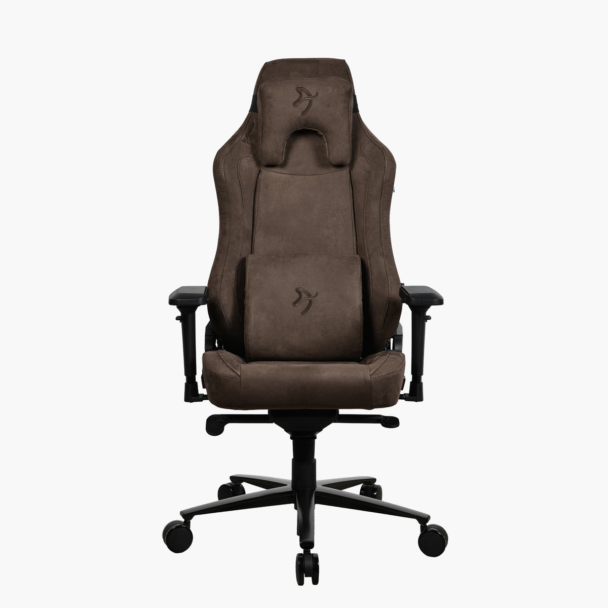 Arozzi Vernazza Supersoft: brown ergonomic gaming chair with headrest and lumbar support.