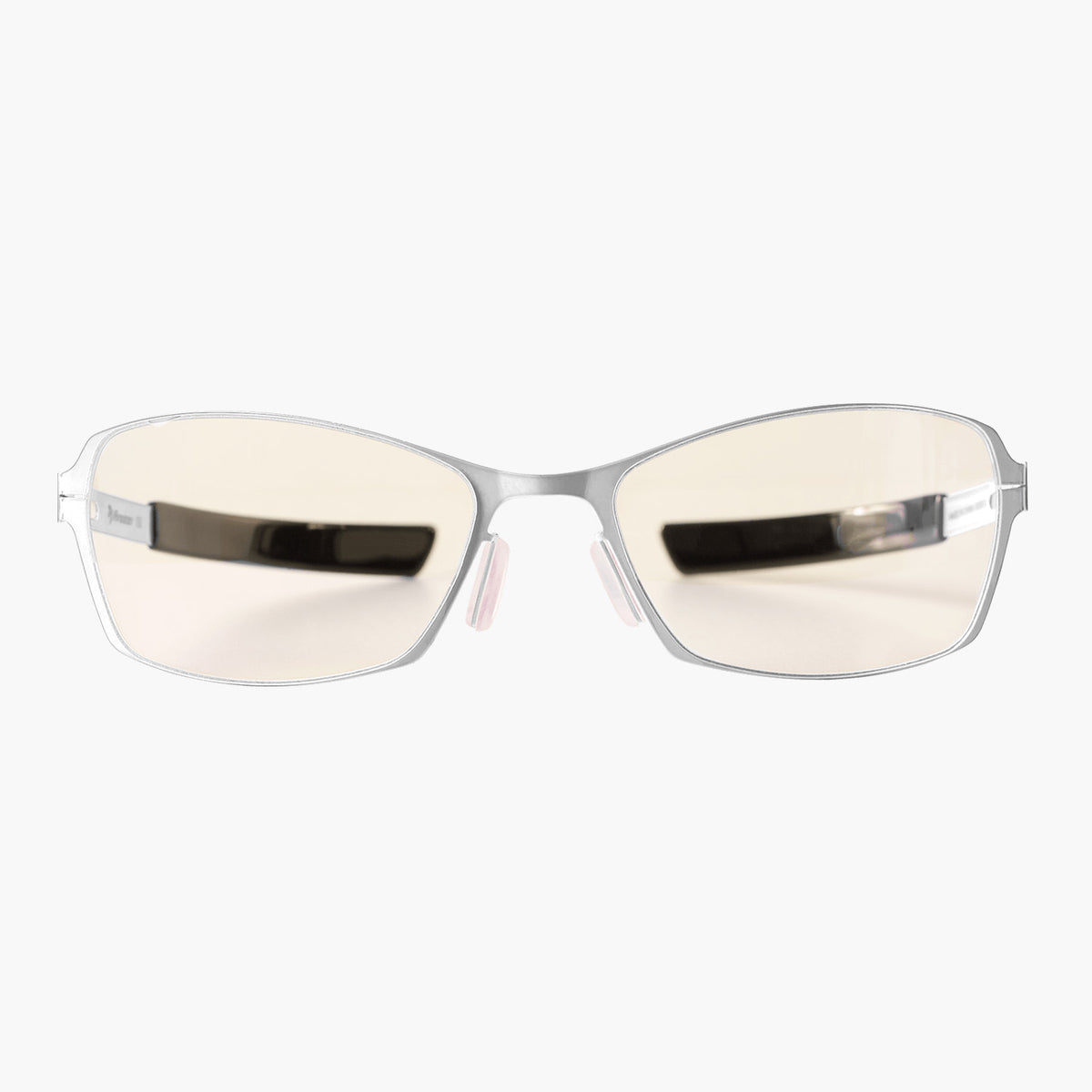 Visione VX-500 by Arozzi Europe: silver frame, yellow lenses, helps reduce digital eye strain.