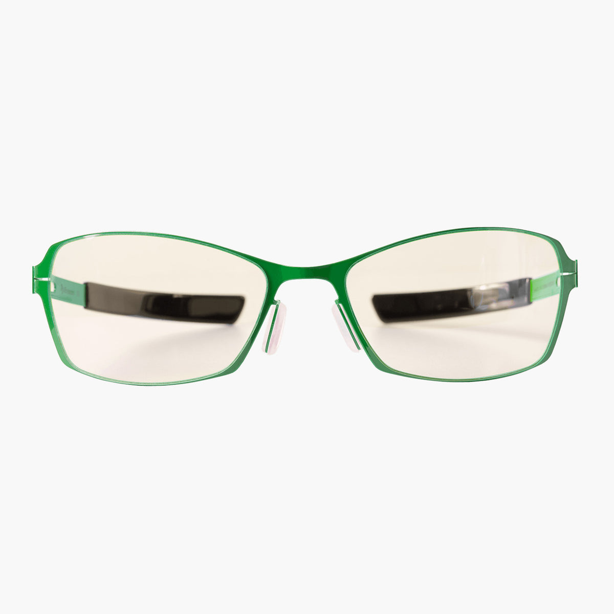 Arozzi Europe Visione VX-500 green frames reduce eye fatigue from screens; white background.