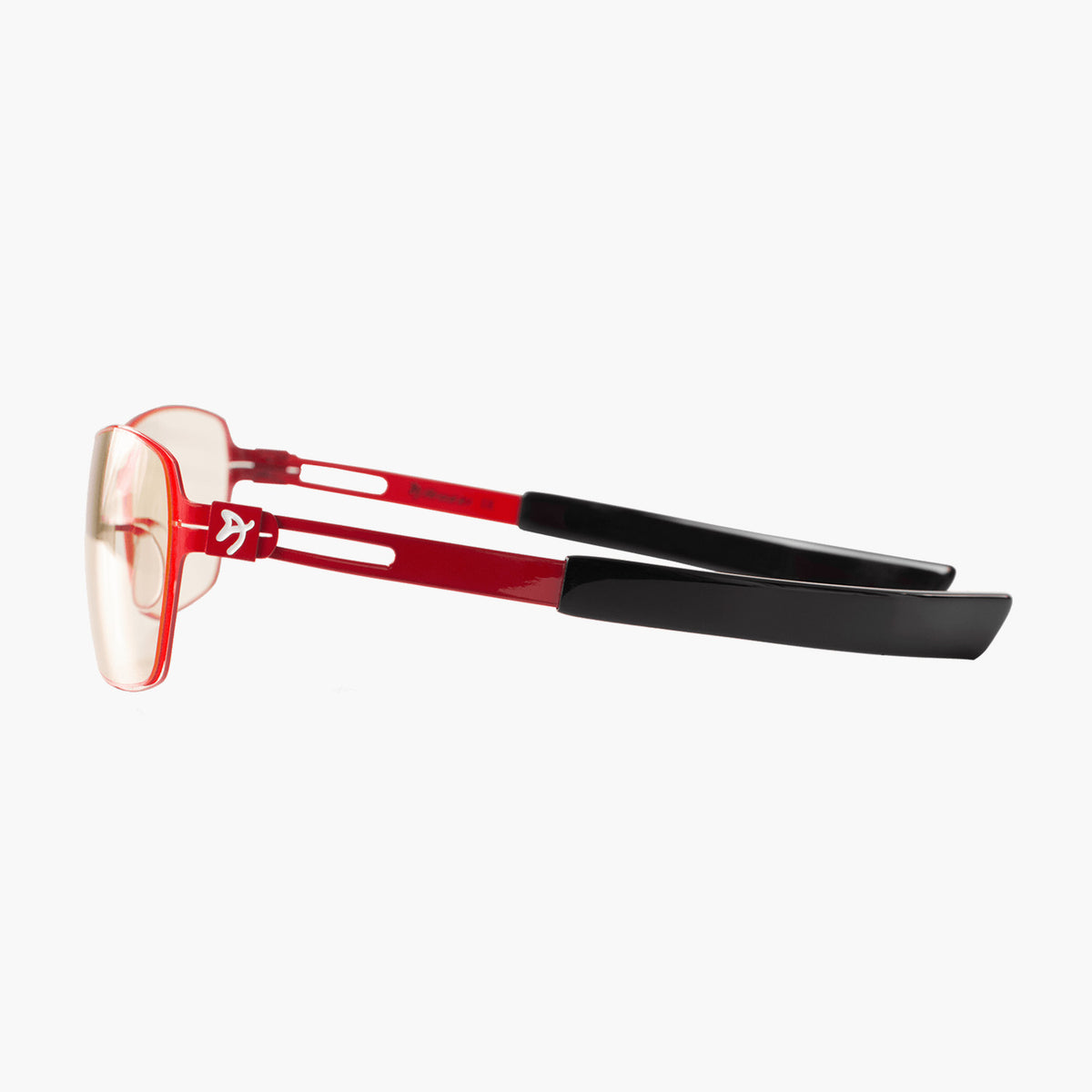Arozzi Europe Visione VX-500, red/black blue light glasses for computers, on white background.