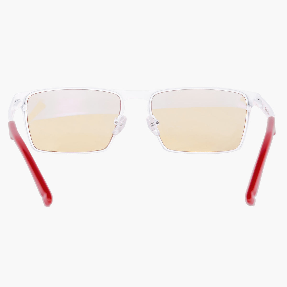 Arozzi Europe Visione VX-800: clear frame, yellow lenses, red arms, blue light protection.