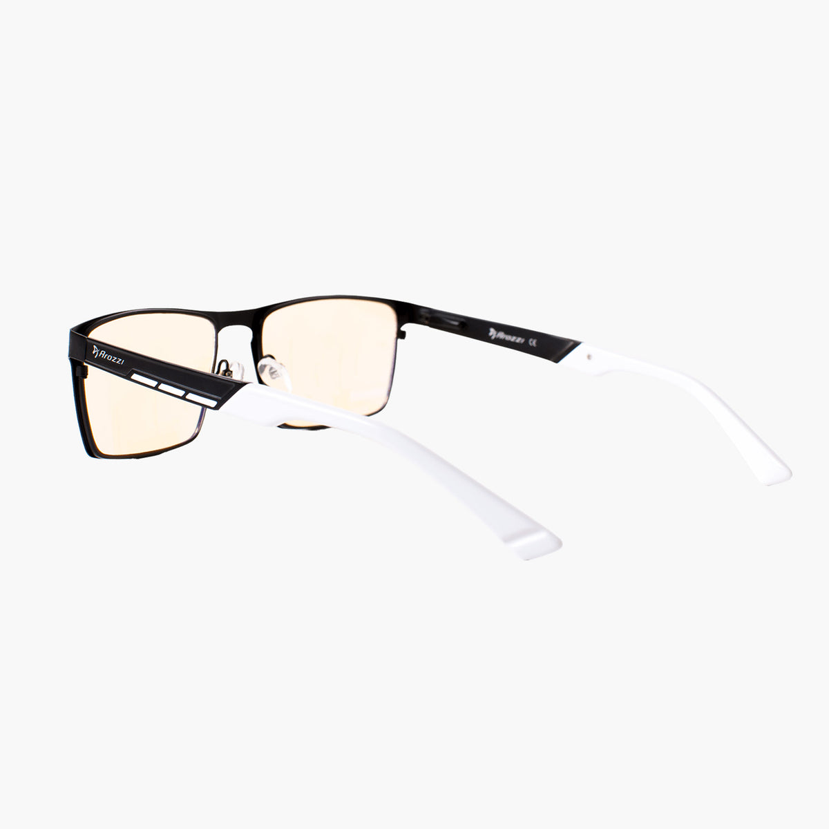 Arozzi Europe Visione VX-800 black glasses with light lenses offer blue light protection.