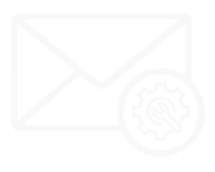 Envelope icon with a gear and cursor symbol in front, suggesting email settings or customization.