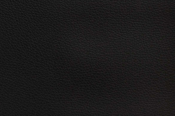 Close-up of dark brown or black leather texture with visible grain and fine wrinkles.